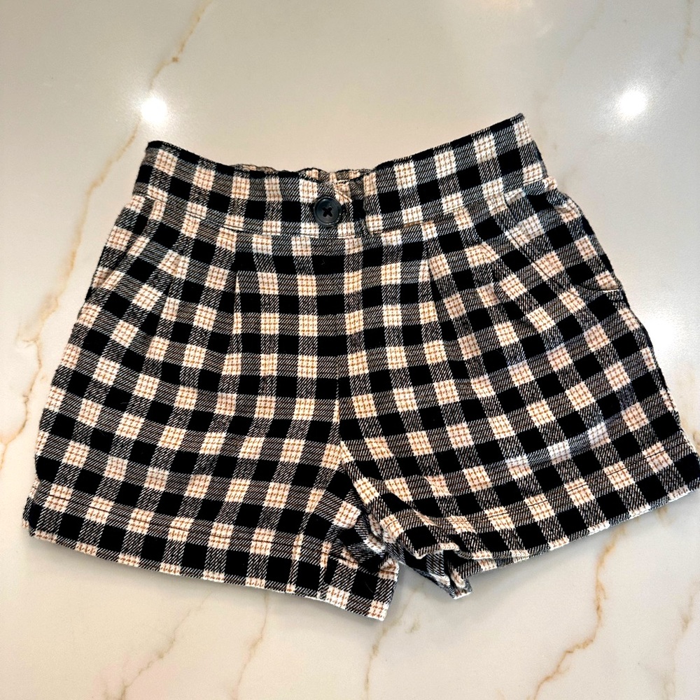 Toddler girls Hope & Henry plaid shorts, size 2T